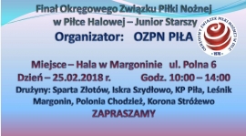 FINAŁ JUNIORA STARSZEGO W PIŁCE HALOWEJ OZPN PIŁA