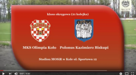 SENIORZY: MKS OLIMPIA Koło - POLONUS Kazimierz Biskupi [VIDEO]