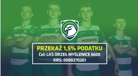 Przekaż klubowi, a nie fiskusowi - Twój 1,5% podatku dla Orła Myślenice!