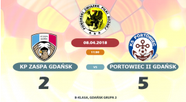 KP Zaspa Gdańsk - Portowiec II Gdańsk 2:5