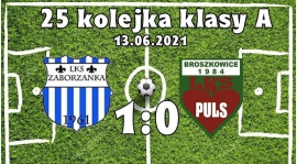 KLASA "A": ZABORZANKA Zaborze - PULS Broszkowice 1:0