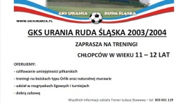 Rocznik 2003: ZAPRASZAMY NA TRENINGI