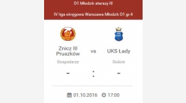 V kolejka mecz z UKS Łady 01.10.2016 - boisko Znicz gra grupa D