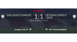 IV kolejka: Biali Biały Dunajec - Hetman Leśnica/Groń 1-1(0-0)