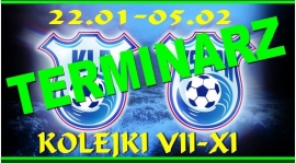 TERMINARZ KOLEJEK VII -XI - 22.01.-05.02