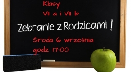 Zebranie rodziców w szkole.