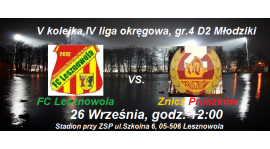 SKŁAD - V kolejka mecz z FC LESZNOWOLA, SOBOTA 26.09 - zbiórka 10:30, na Zniczu