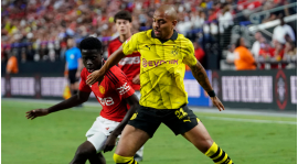 Prijateljska tekma: Donyell Malen je dvakrat zadel, ko je Dortmund tesno premagal Manchester United s 3:2