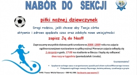 Nabór do sekcji piłki nożnej dziewczynek!