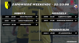 Zapowiedź weekendu (22/23.08)