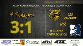 4 Kolejka: LZS Zdziary - Jeziorak Chwałowice 3:1.