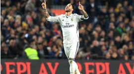Sergio Ramos sparar Real Madrid mot La Coruna