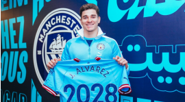 Alvarez prolunga il contratto con il Manchester City fino al 2028