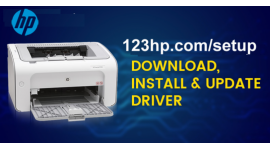 Use of 123 HP Com Setup to Install and Wireless Printer Driver