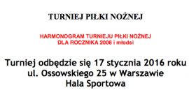 Turniej Polonez Cup - niedziela 17 stycznia.