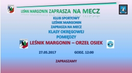 ZAPRASZAMY NA MECZ SENIORÓW