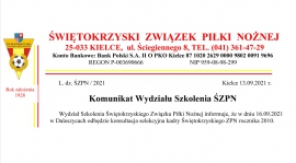 Powołania na konsultację selekcyjną kadry chłopców ŚZPN2010 - Daleszyce 16.09.2021 r.