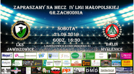 Zapraszamy na 9.kolejkę IV ligi małopolskiej gr. zachodnia 2019/20 !!!