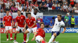 Dinamarca empató 1-1 con Inglaterra