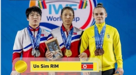 North Korean Weightlifters Rim Eun-sim and Ri-suk