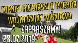 Zapraszamy na turniej piłkarski o Puchar Wójta Gminy Wiśniowa !