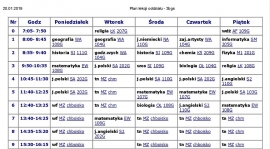 Aktualny plan lekcji