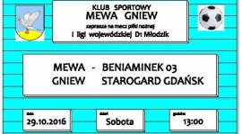 KS Mewa Gniew - Beniaminek 03 Starogard Gdański