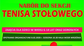 NABÓR DO SEKCJI TENISA STOŁOWEGO !