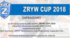 Zryw CUP - ekipa 2007 oraz 2009 jedzie na turniej!