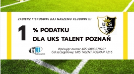 Przekaż 1% podatku na UKS Talent Poznań