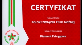 Wręczenie Certyfikatów dla Szkółek Piłkarskich