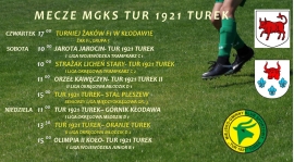 Zaproszenie na mecz drużyn MGKS Tur 1921 Turek.