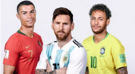 Lionel Messi, Cristiano Ronaldo in Neymar so najboljši igralci našega časa