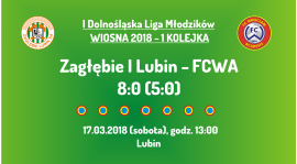 I DLM wiosna 2018 - 1 kolejka (17.03.2018): Zagłębie I Lubin - FCWA