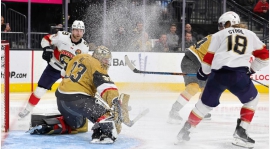 Dans l'attente du début de la finale de la Coupe Stanley