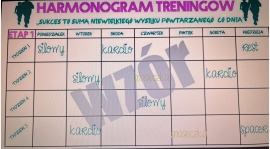 HARMONOGRAM  ZAJĘĆ  TRENINGOWYCH.