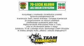 Podziękowania dla Kramarczyk Team!!!