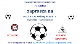 FC Dajtki - KS Zryw Jedwabno - Aktualizacja>