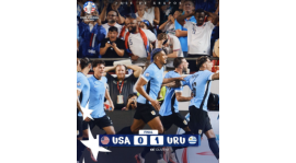 Uruguay derrotó a Estados Unidos 1-0