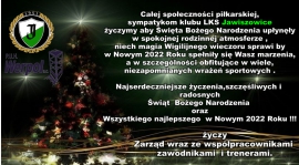 Zdrowych Wesołych Świąt Bożego Narodzenia i Szczęśliwego Nowego Roku życzy LKS Jawiszowice !!!