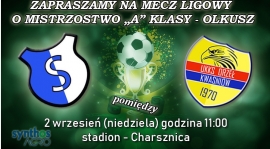 4 Kolejka A-Klasa Gr. Olkusz : Spartak Charsznica - Orzeł Kwaśniów