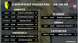 Zapowiedź weekendu (29/30.08)