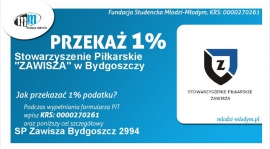 Stowarzyszenie Piłkarskie "Zawisza" można wesprzeć 1 % podatku