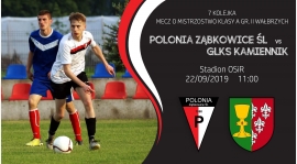 7. kolejka A-klasy gr. 2: Polonia Ząbkowice Śląskie - GLKS Kamiennik