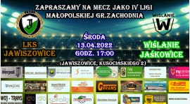 Zapraszamy na 23.kolejkę JAKO IV ligi małopolskiej gr. zachodnia 2021/22 !!!