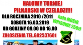 Halowy turniej piłki nożnej dzieci z roczników 2010/2011 organizowany przez K.S. "Górnik" Piaski