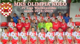 SENIORZY: Kadra MKS Olimpii Koło - IV liga sezon 2018/2019