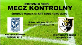 Jutro rocznik 2009 zagra sparing z Lechem Poznań