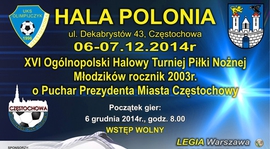 XVI Ogólnopolski Halowy Turniej Piłki Nożnej Młodzików o Puchar Prezydenta Miasta Częstochowy