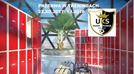 Przerwa w treningach 22.XII-2.I.2018